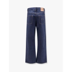 Cotton jeans with back floral print