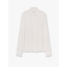Silk shirt with rouches detail