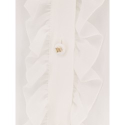 Silk shirt with rouches detail
