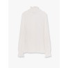 Silk shirt with rouches detail