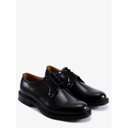 Leather lace-up shoe