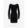 Viscose blend dress with metal oval-d logo