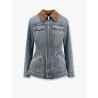 Denim jacket with volant