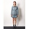 Denim jacket with volant
