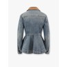 Denim jacket with volant