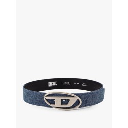 Denim belt with logo
