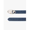 Denim belt with logo