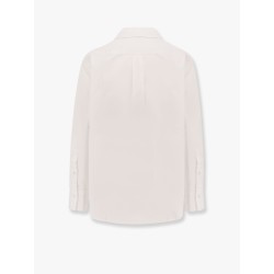 Cotton shirt with asymmetric closure