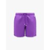 Lighting Pantone nylon swim trunks with logo patch