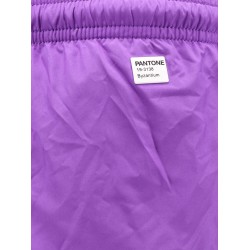 Lighting Pantone nylon swim trunks with logo patch