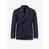 Roma denim blazer with removable iconic brooch