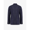 Roma denim blazer with removable iconic brooch