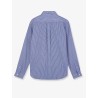 Striped cotton shirt with iconic logo patch
