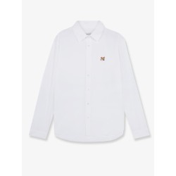 Cotton shirt with iconic logo patch
