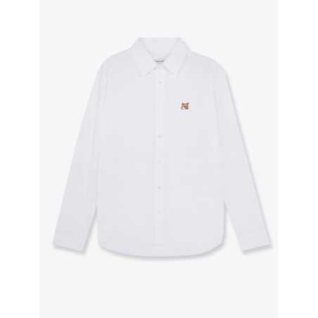 Cotton shirt with iconic logo patch