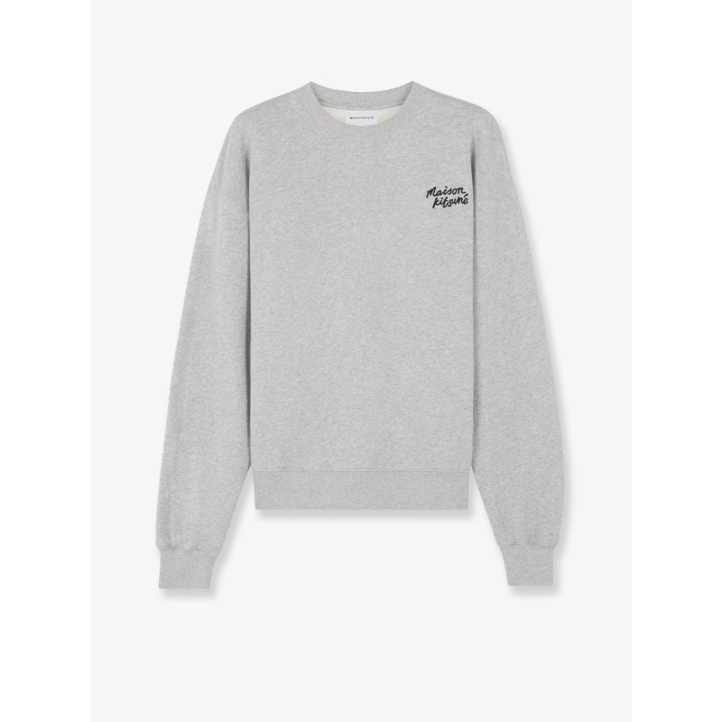 Cotton sweatshirt with lettering logo