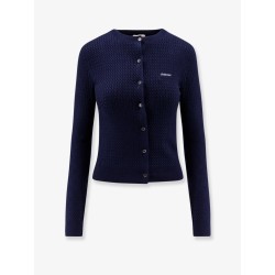 Cable-knit cachemire blend cardigan