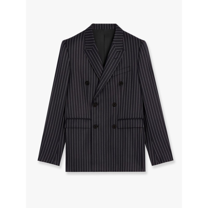 Camden wool blazer with pinstripe motif