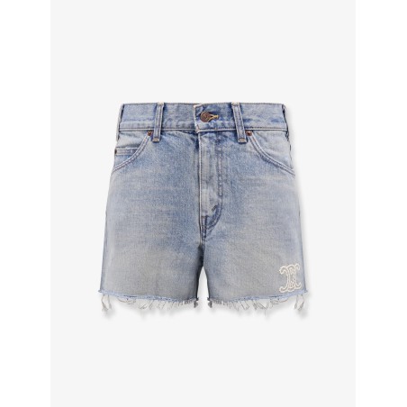 Mid-rise skate shorts with Triomphe embroidery and raw hems