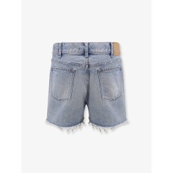 Mid-rise skate shorts with Triomphe embroidery and raw hems