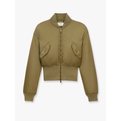 Cropped nylon jacket with padding