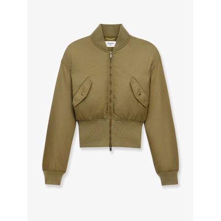 Cropped nylon jacket with padding