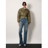 Cropped nylon jacket with padding
