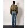 Cropped nylon jacket with padding