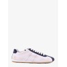 Plume leather and suede sneakers with used effect
