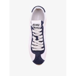 Plume leather and suede sneakers with used effect
