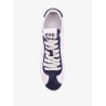 Plume leather and suede sneakers with used effect