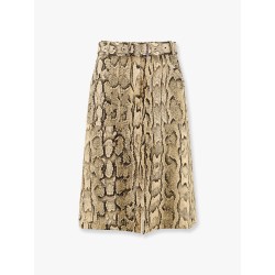 Sheraz viscose and cotton skirt with reptile print