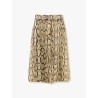 Sheraz viscose and cotton skirt with reptile print
