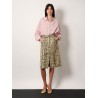 Sheraz viscose and cotton skirt with reptile print
