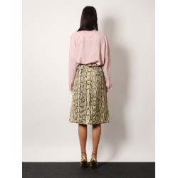 Sheraz viscose and cotton skirt with reptile print