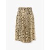 Sheraz viscose and cotton skirt with reptile print