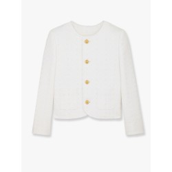 Embroidered cotton blazer with padding