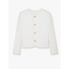 Embroidered cotton blazer with padding