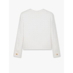 Embroidered cotton blazer with padding