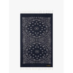 Foutas J N cotton beach towel with Logo print