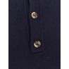 Wool and cashmere sweater with logoed label