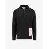 Wool and cashmere sweater with logoed label
