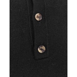 Wool and cashmere sweater with logoed label