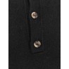 Wool and cashmere sweater with logoed label