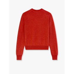Wool melange sweater with foxy patch on the front