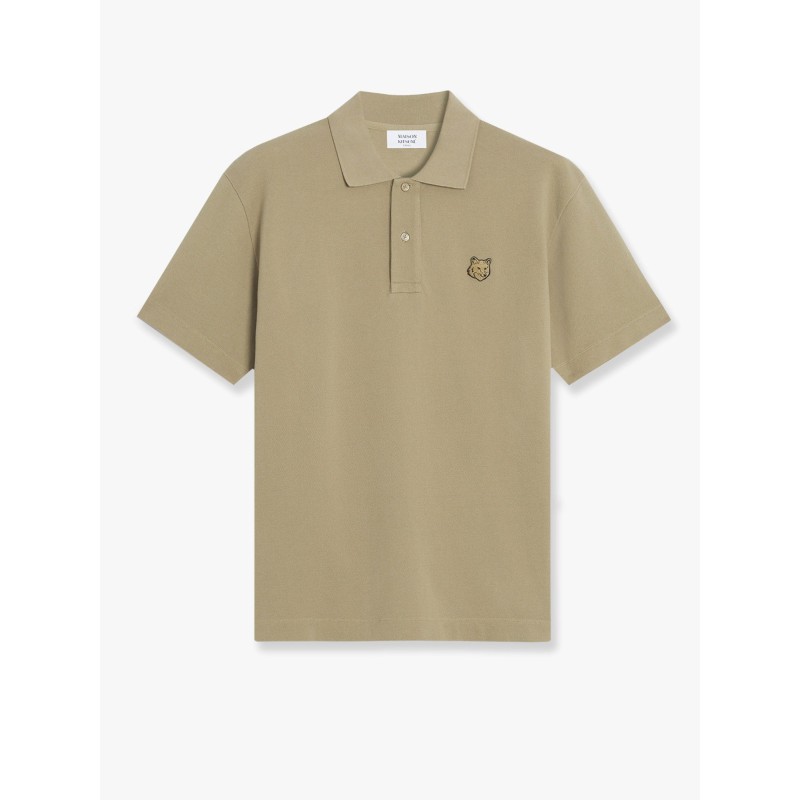 Cotton polo shirt with iconic logo patch