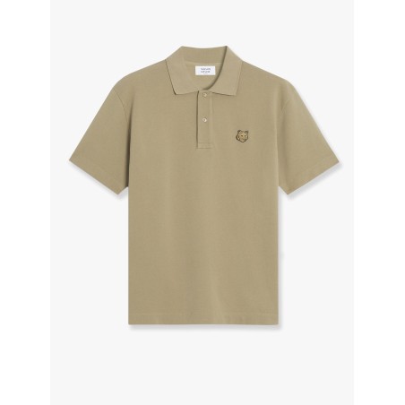 Cotton polo shirt with iconic logo patch