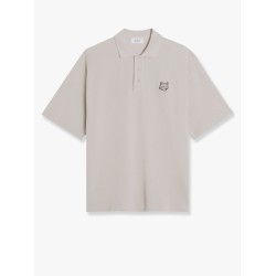 Cotton polo shirt with bold fox head patch