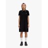 Stretch cotton polo dress with contrasting profiles