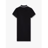 Stretch cotton polo dress with contrasting profiles